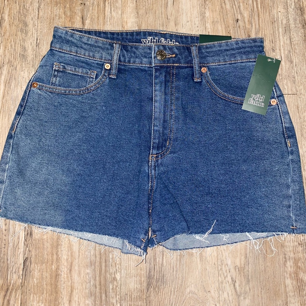 Dark Wash Mom Shorts NWT